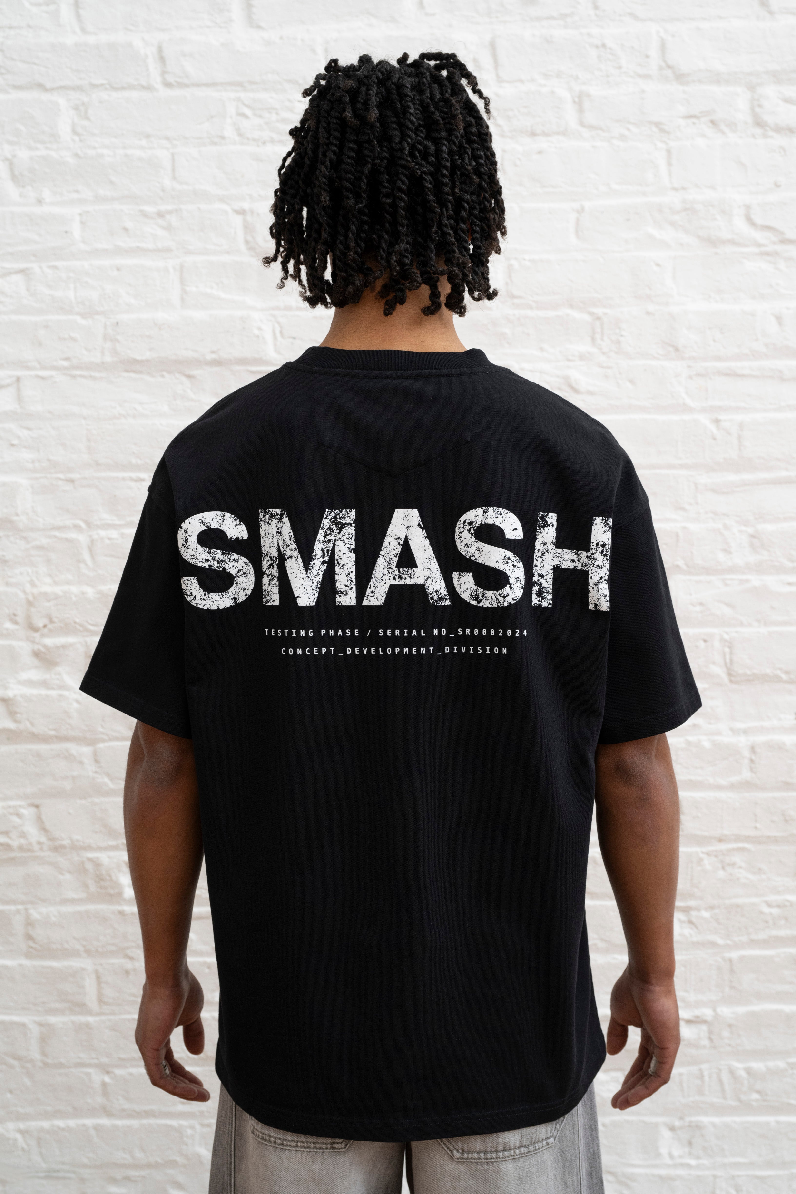 SR Core Basic - Black Smash Print T-shirt