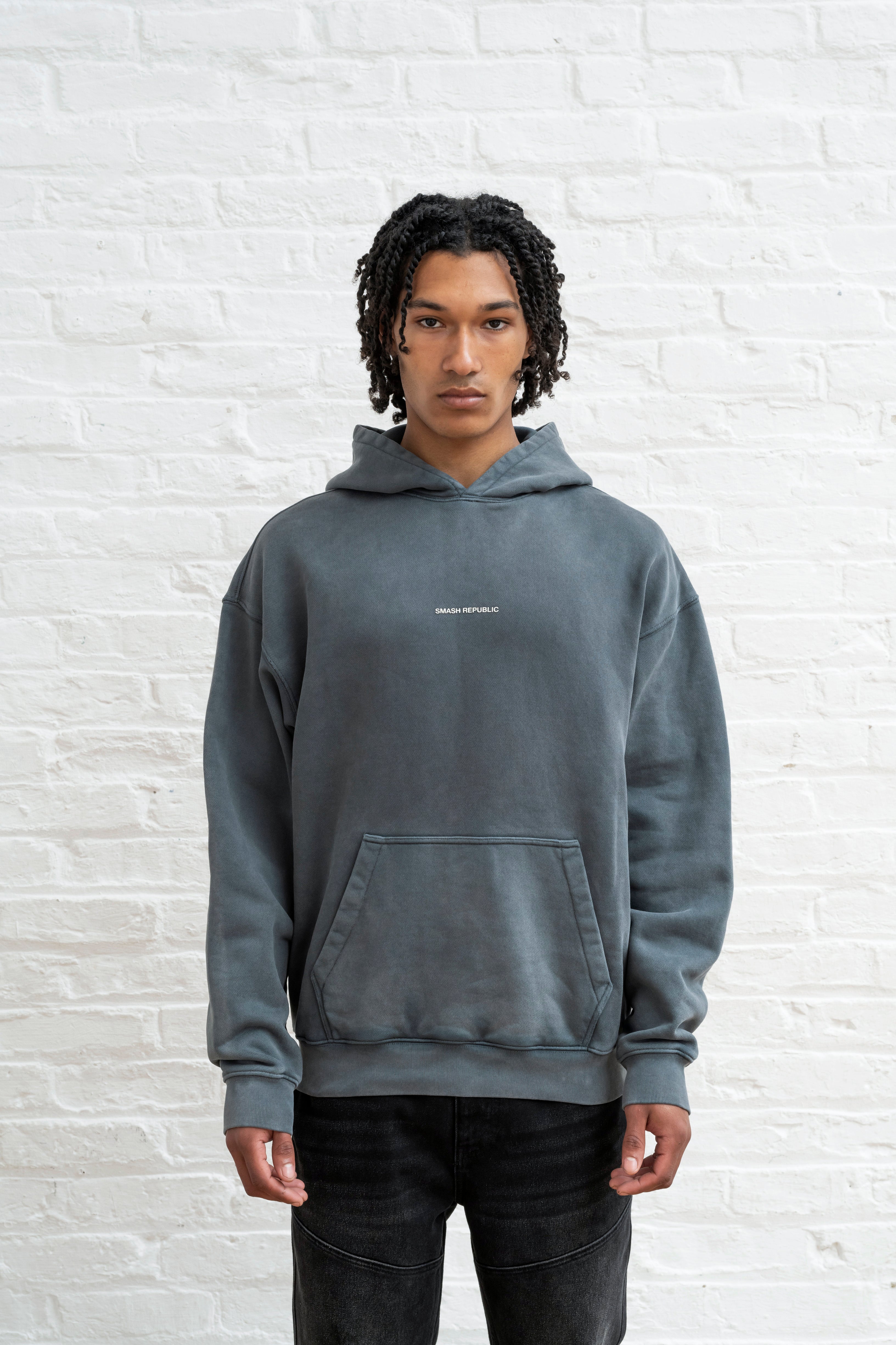 SR Hoody - Black Acid Wash Hoodie