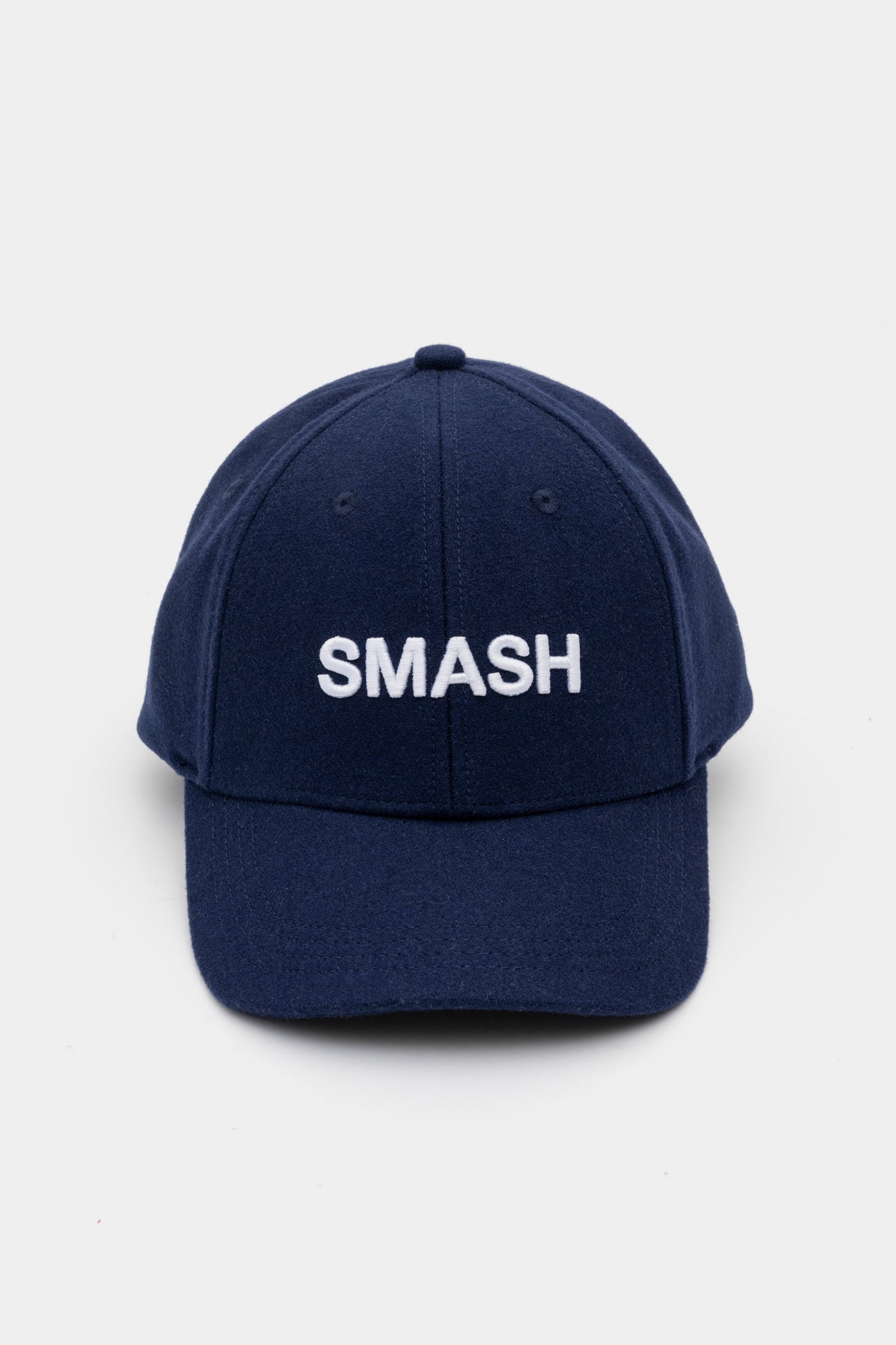 Baseball Hat - Navy Wool Smash 3D embroidery