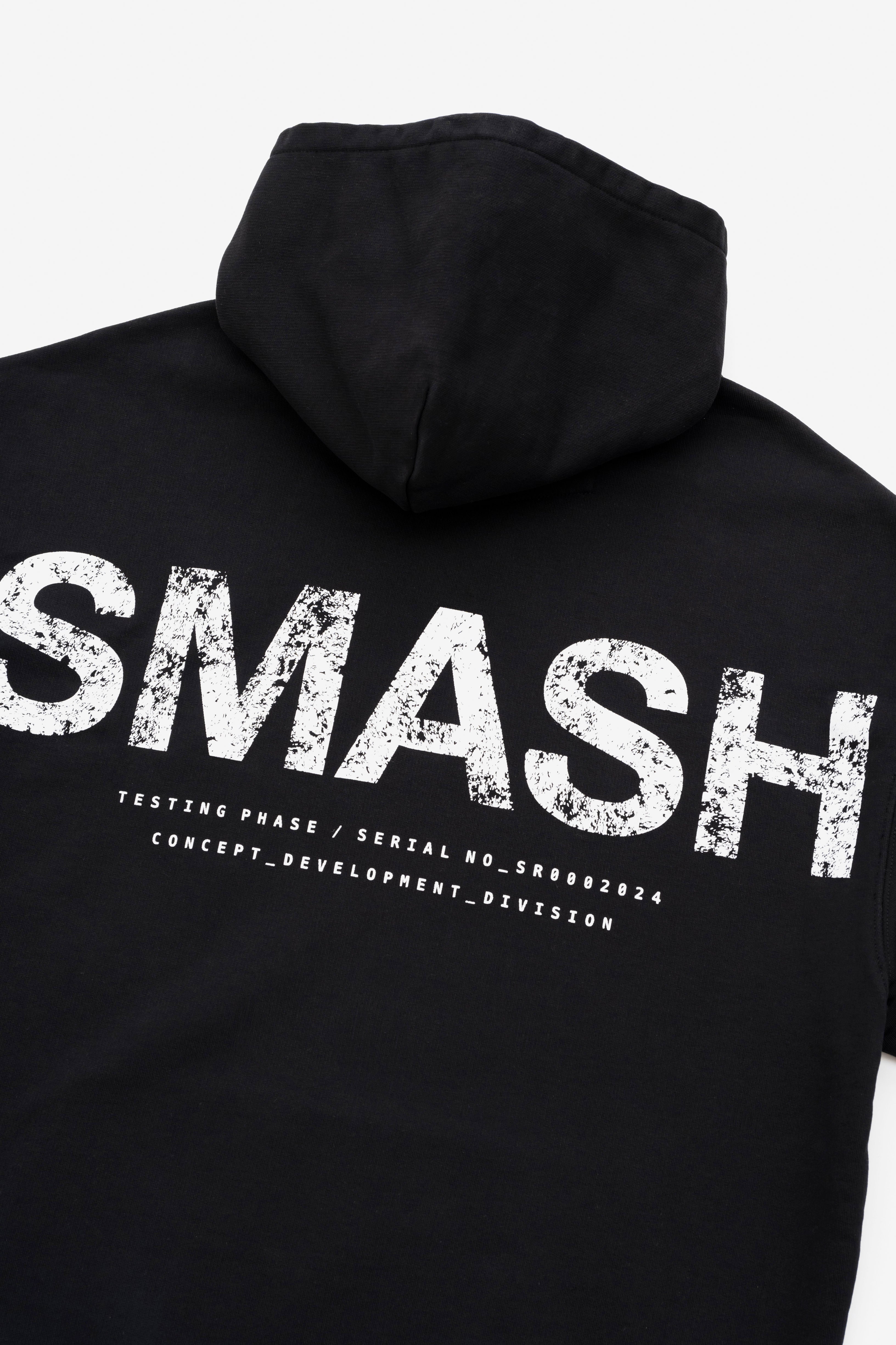 SR Hoodie - Black Smash Printed Hoodie