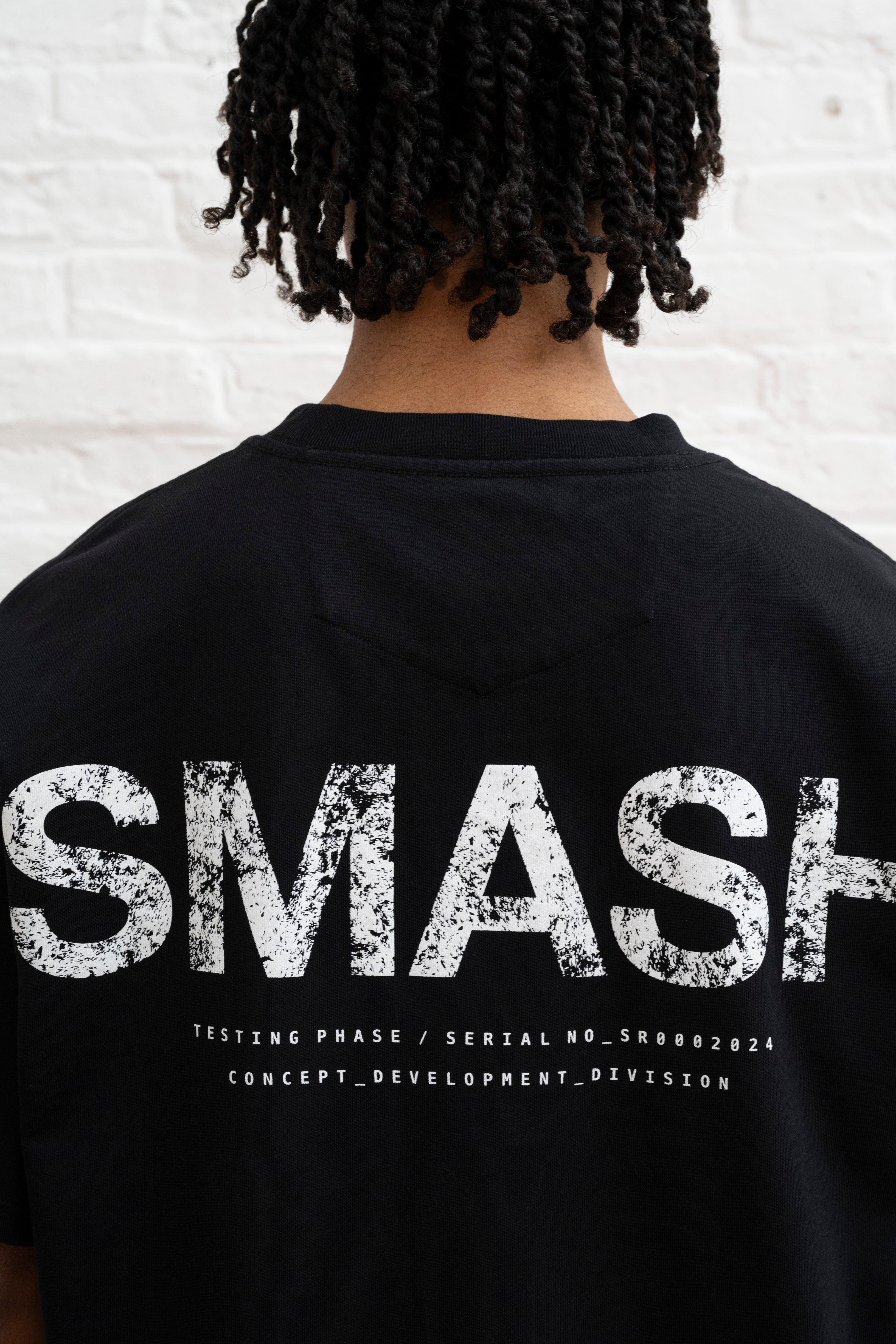 SR Core Basic - Black Smash Print T-shirt