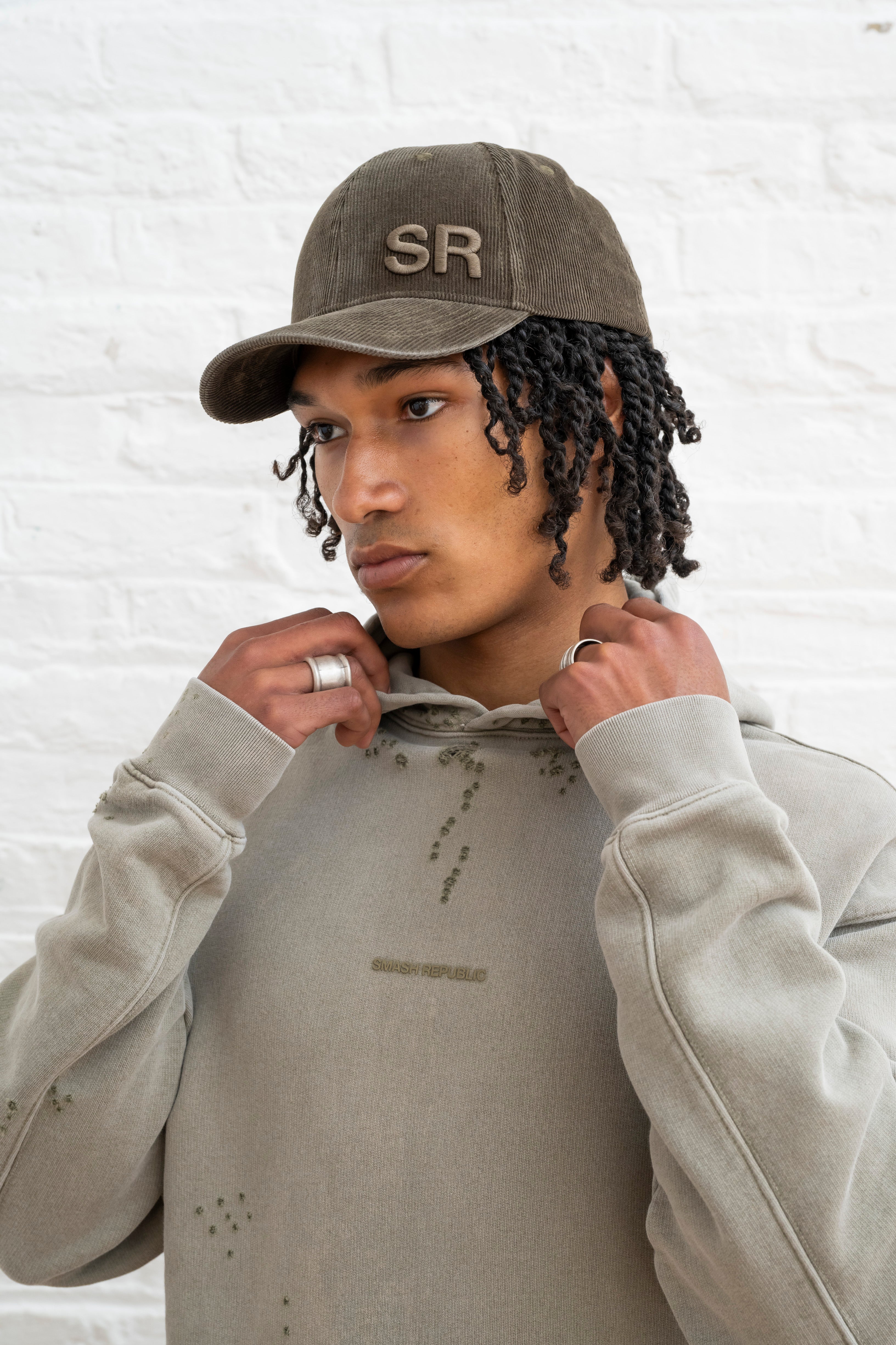 SR Hoodie - Olive Destroyed